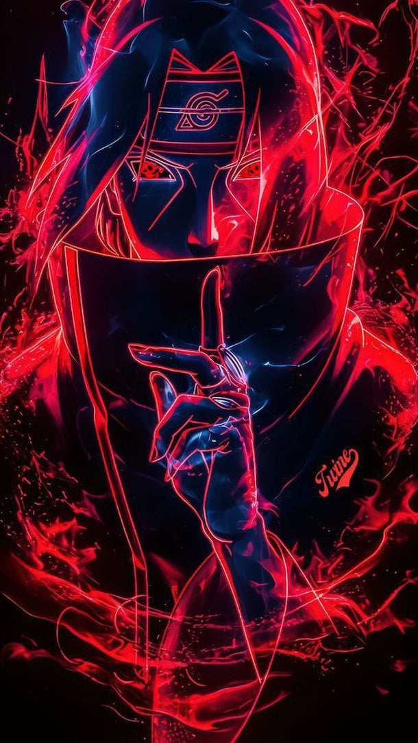 Itachi Destellos Rojos de Naruto
