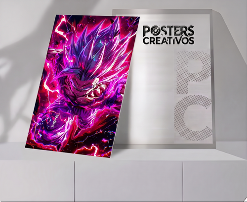Cuadro Personalizado Metálico hecho de Aluminio en la medida de tu elección. Gohan modo bestia de Dragon Ball.