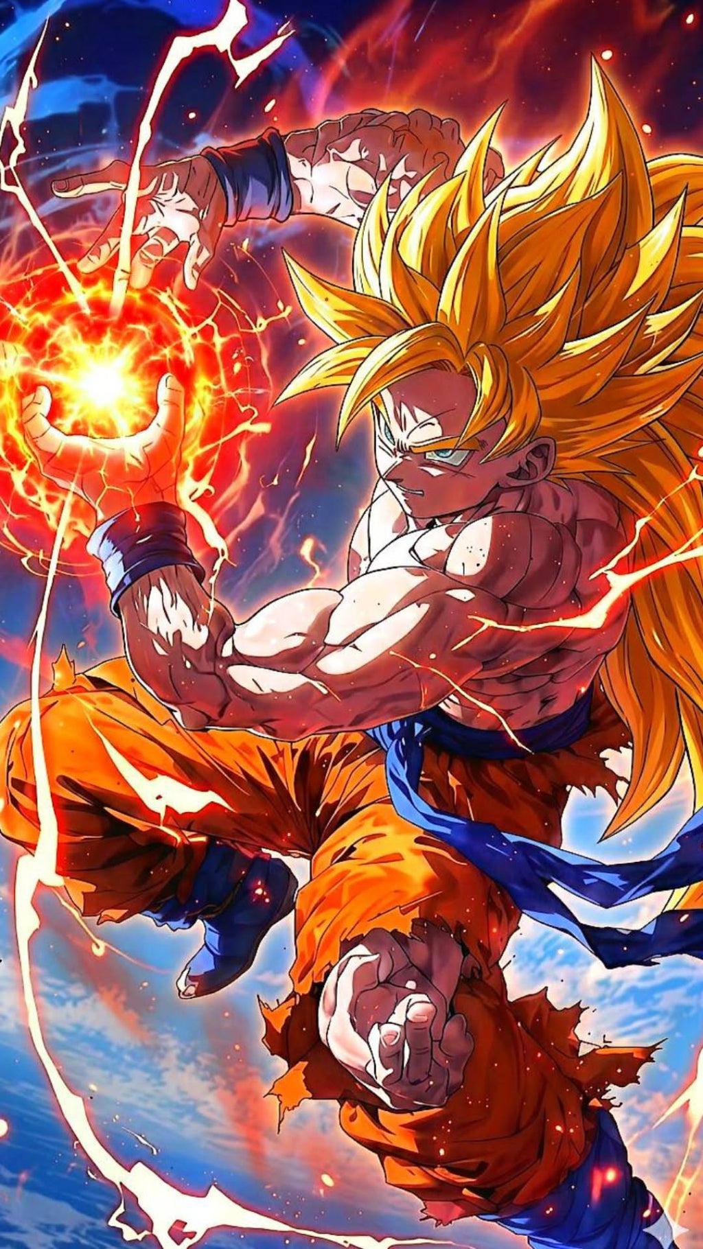 Goku Super Saiyayin 3 Bola de Poder