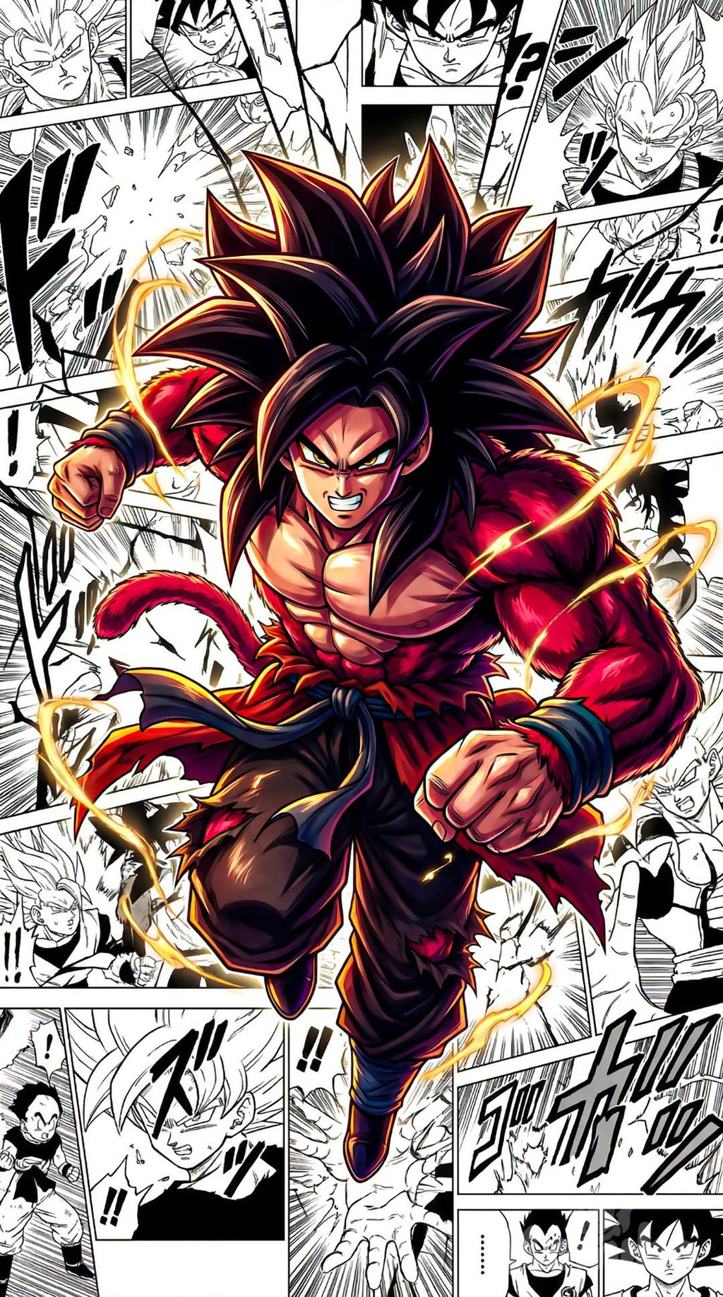 Goku Super Saiyayin 4 en Historieta