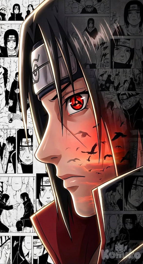 Itachi Uchiha de Perfil en Historieta