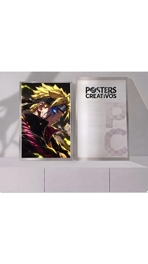 Poster Creativo Metalico de Boruto Perfil Karma de Naruto