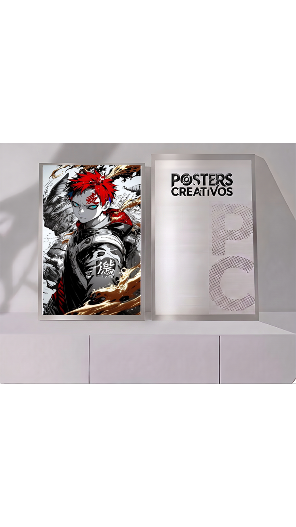 Poster Creativo Metalico de Gaara_de_Naruto