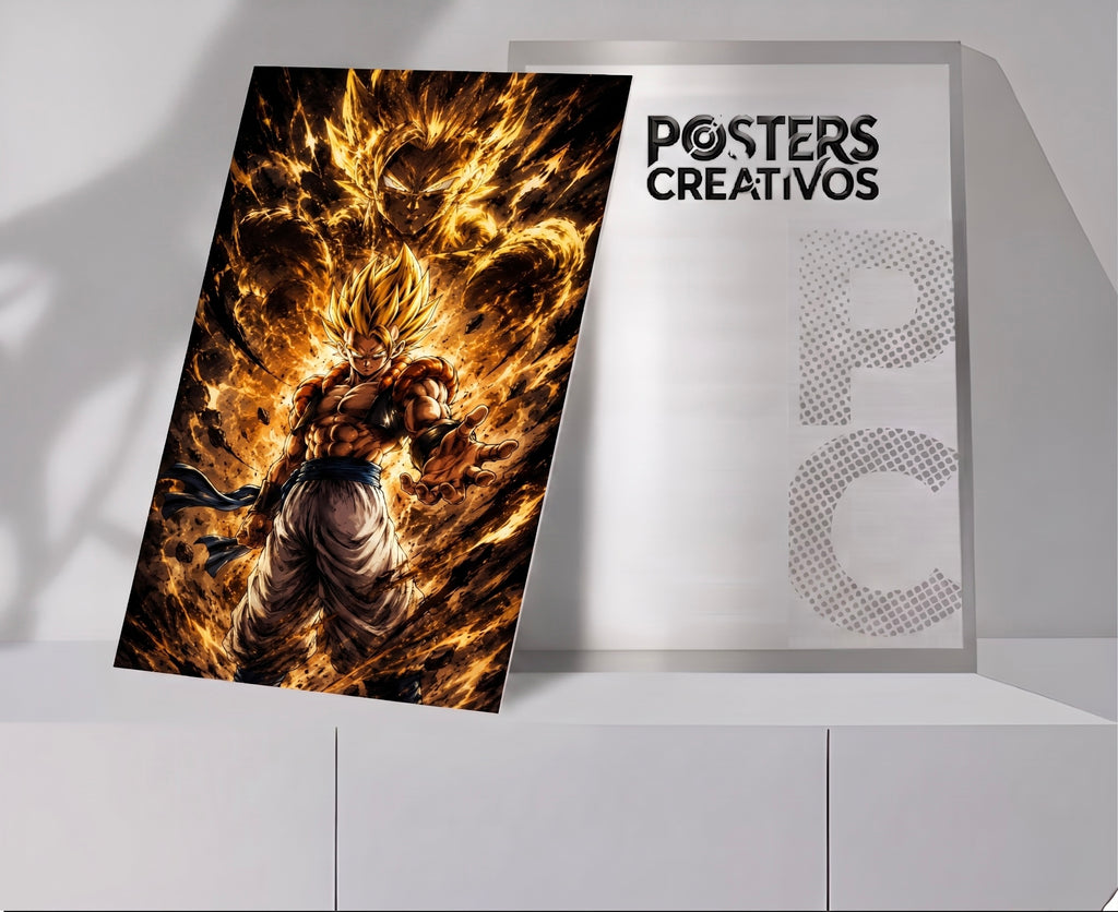 Poster Creativo Metalico de Gogeta Super Saiyan