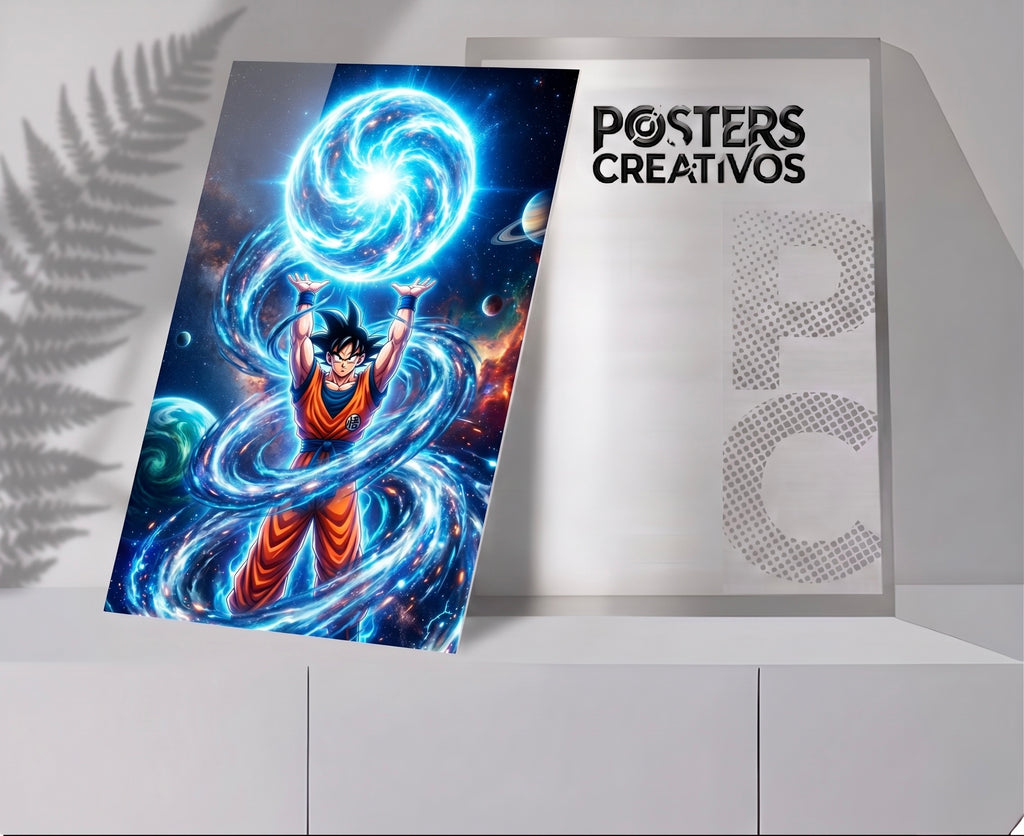 Poster Creativo Metalico de Goku Henkidama2