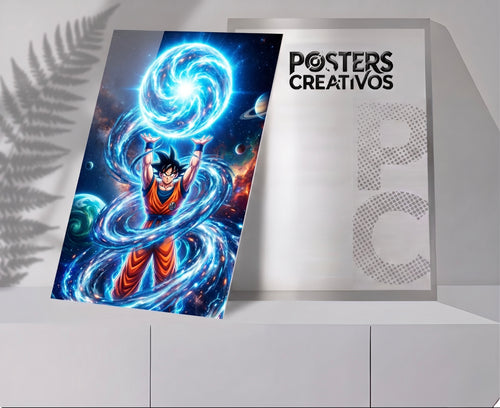 Poster Creativo Metalico de Goku Henkidama2