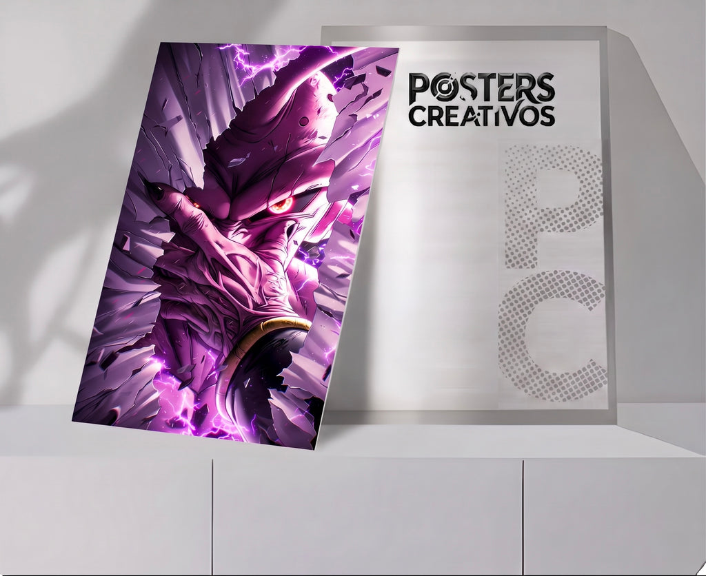 Poster Creativo Metalico de Kid Majin Buu Rostro Cubierto