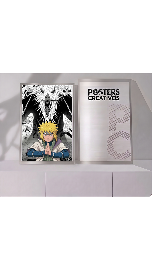 Poster Creativo Metalico de Minato Sello de la Parca de Naruto