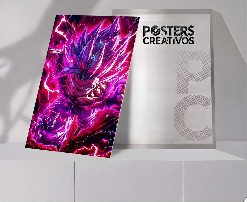 Poster Creativo de Gohan Modo Bestia