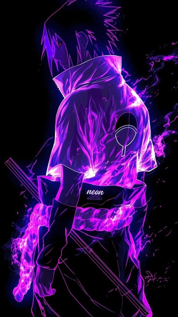 Sazuke Morado fondo Negro de Naruto