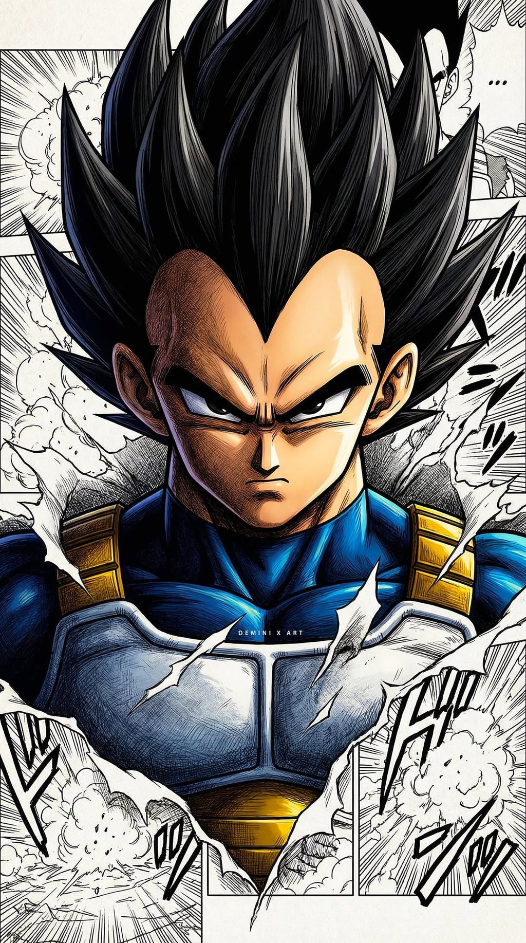 Vegeta Sobresaliendo de Historieta
