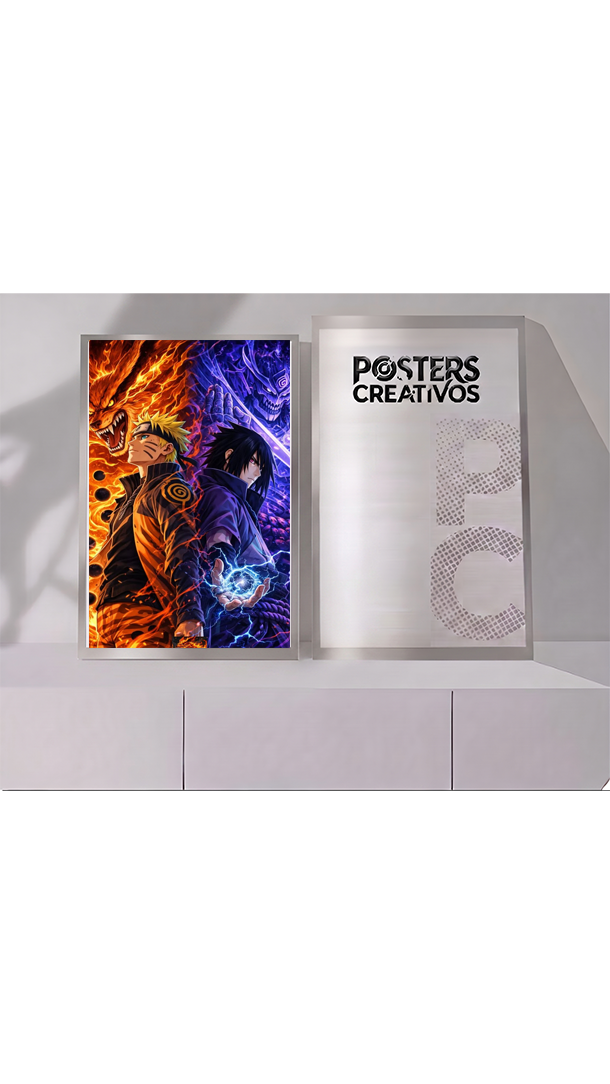 Naruto con Kurama y Sazuke con Susanoo de Naruto