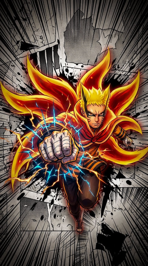 Naruto Modo Bairon en Historieta de Naruto